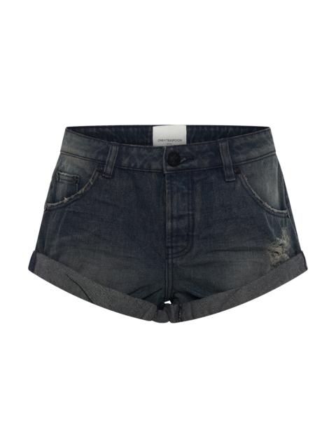 ONE TEASPOON Bandits Low Waist Denim Shorts - Fox Black