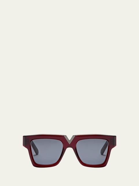 Valentino V-Gold I Acetate Square Sunglasses