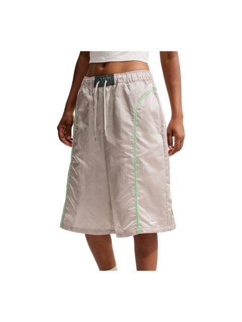 Nike (WMNS) Nike Sportswear Loose Mid-Rise Woven Shorts 'Cream II Camo Green Illusion Green' IV5021-236