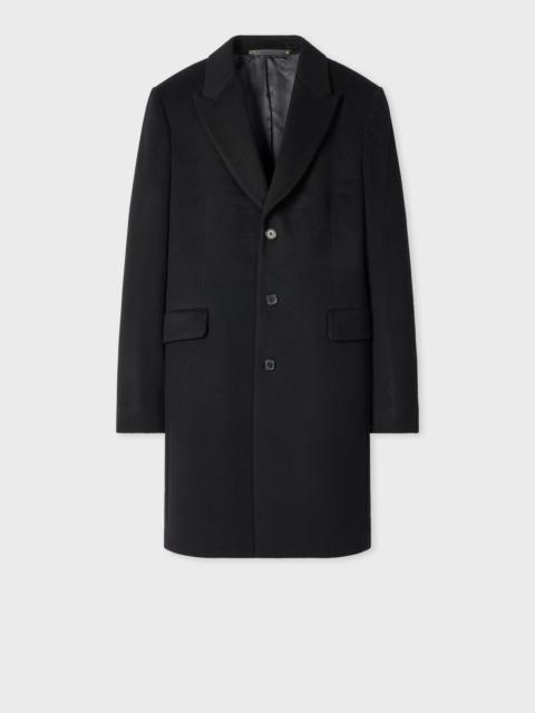 Paul Smith Black Wool And Cashmere Epsom Coat