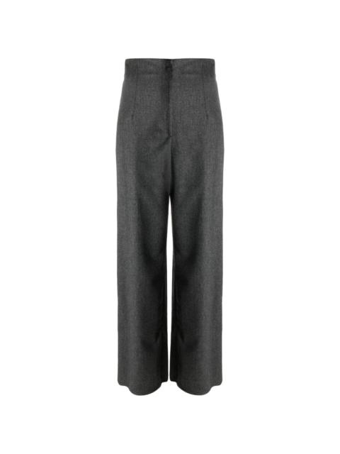 straight-leg high-waist trousers