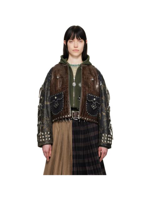 Chopova Lowena Brown Afterclap Leather Jacket