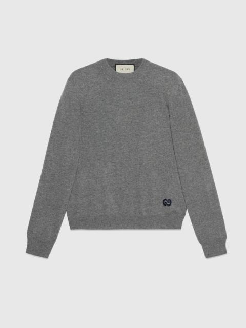 スウェット・トレーナー GUCCI PULLOVER IN LANA E CASHMERE CON LOGO Wool and cashmere sweater with Web in ivory | GUCCI® US