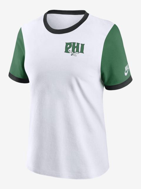 Nike Philadelphia Eagles Rewind Women's Nike NFL Ringer T-Shirt