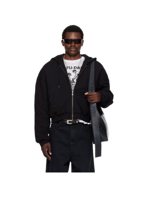 LU'U DAN Black Wadded Hoodie