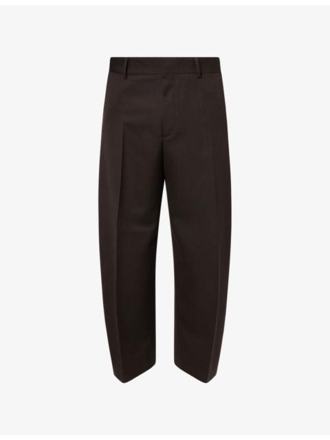 Studio Nicholson Fume Curved-Leg Cotton-Blend Trousers