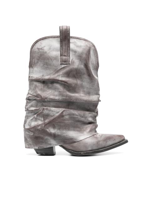 R13 Low Rider distressed cowbody boots