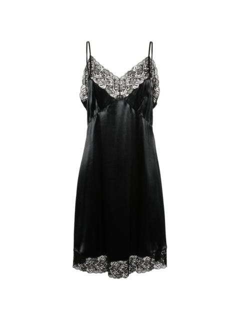 BALENCIAGA lace-embellished midi dress