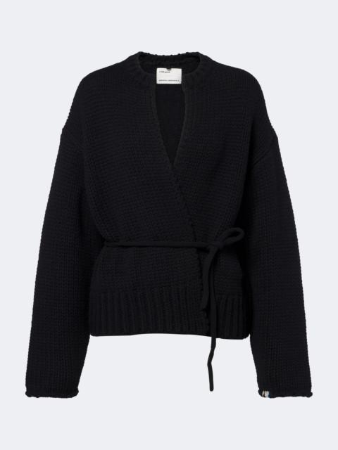 extreme cashmere N°384 Ginza cashmere wrap cardigan