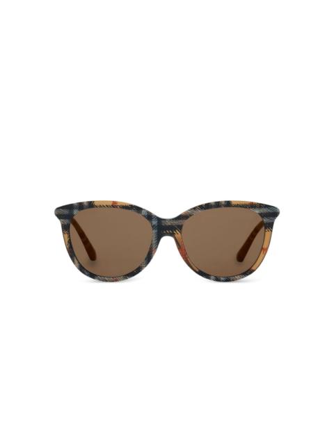 Burberry round-frame checked sunglasses