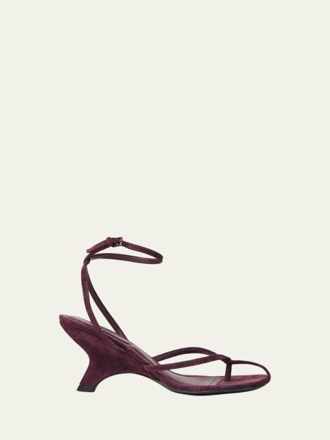 SIMKHAI Kelsey Suede Ankle-Strap Sandals