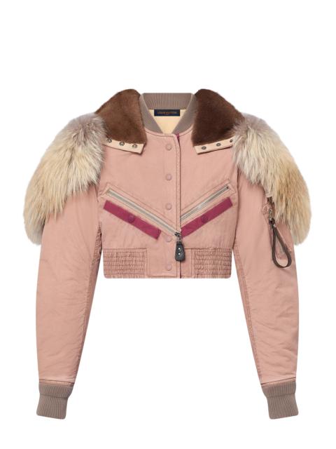 Louis Vuitton Hooded Cropped Utility Bomber Jacket