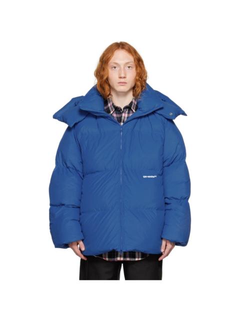 Off-White 로고 인쇄 패딩 재킷