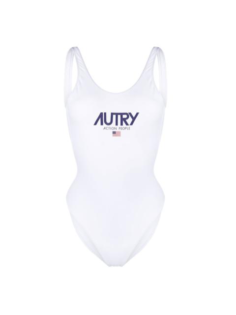 AUTRY logo-print swimsuit