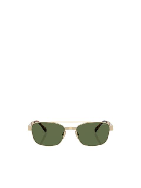 Miu Miu logo-plaque rectangle-frame sunglasses