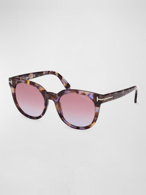 TOM FORD Moira Acetate Butterfly Sunglasses