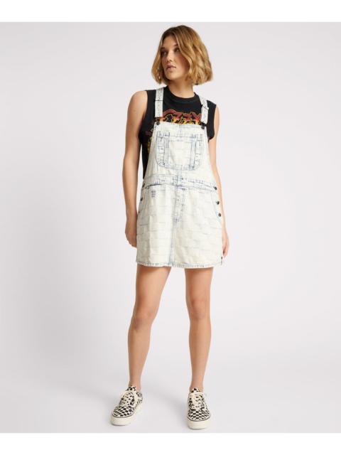 ONE TEASPOON Stanton St Denim Mini Pini Dress - White Check