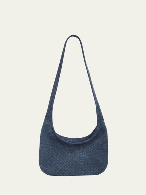 Bottega Veneta Intrecciato Suede Hobo Bag