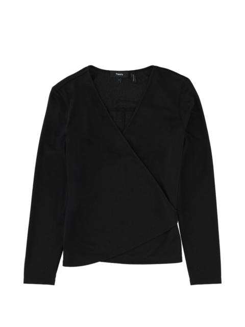 Theory V-neck wrap sweater
