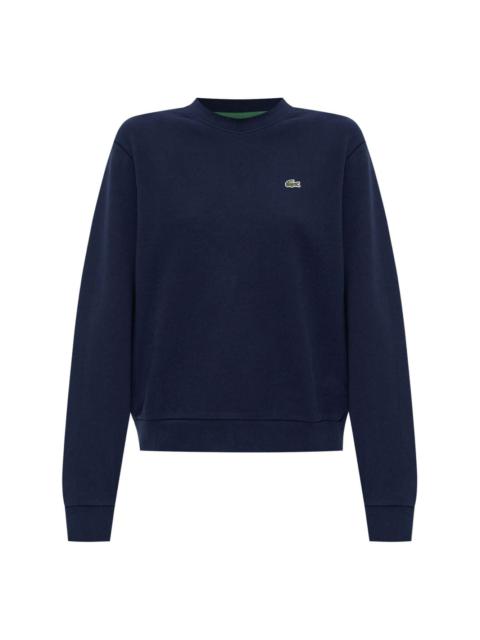 relaxed-fit fleece crew-neck sweatshirt