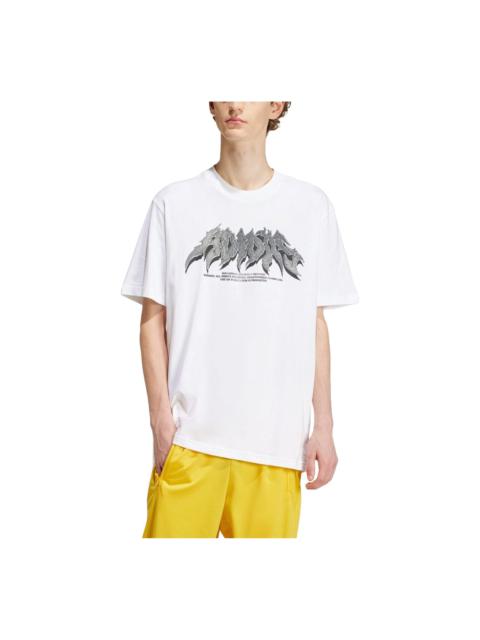 adidas Flames Concert T-Shirt Asia Sizing 'White' IS2946