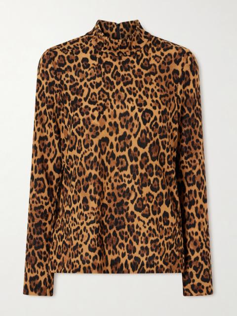 ANNA SUI Leopard-print Turtleneck Sweater
