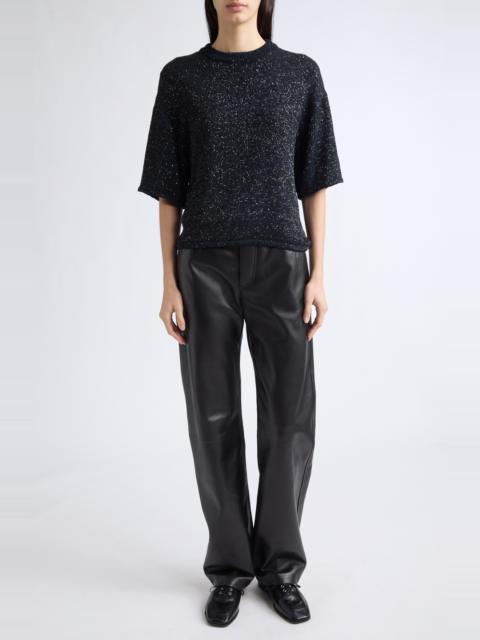 Bottega Veneta Bottega Veneta Fluid Shiny Leather Pants in 1010 Double Black