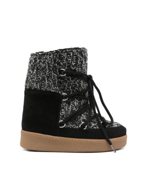 Isabel Marant Nowla knitted lace-up ankle boots