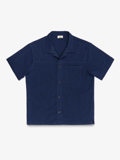 Iron Heart STF JAPANESE 8.5OZ SLUB COTTON SHORT SLEEVE SHIRT - INDIGO