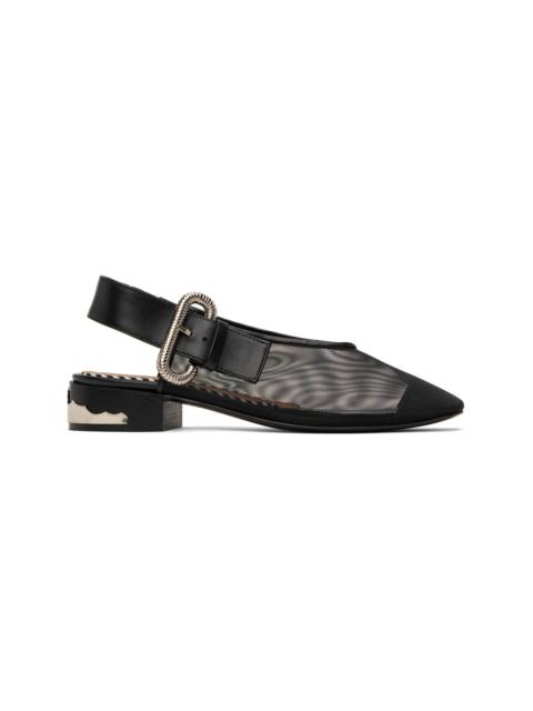 TOGA PULLA Black Mesh & Leather Flats
