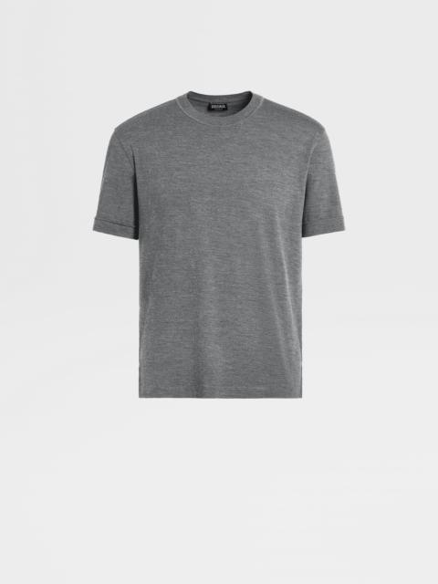 ZEGNA GREY MÉLANGE 12MILMIL12 WOOL T-SHIRT