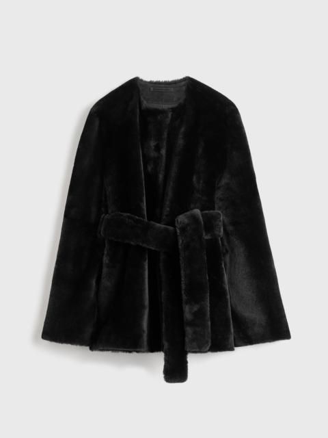 TOTEME Plush shearling jacket black