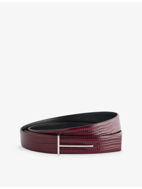 TOM FORD Slim-T Reversible Leather Belt