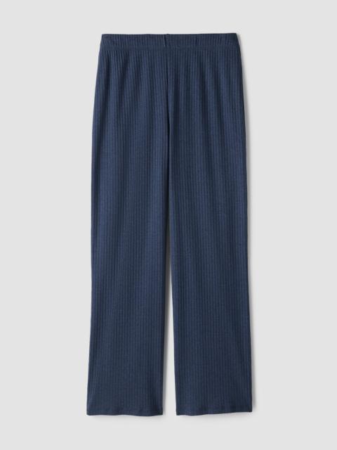 EILEEN FISHER Organic Cotton Rib Straight Sleep Pant