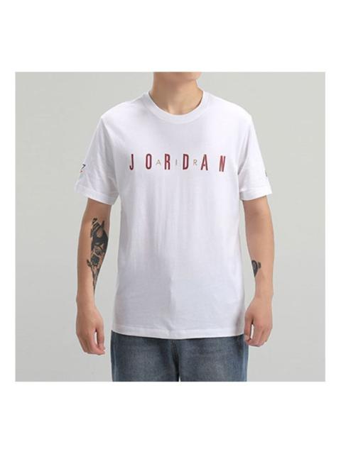 Air Jordan SPORT DNA Short Sleeve Round Neck Tops White / Metallic Gold CN3331-100
