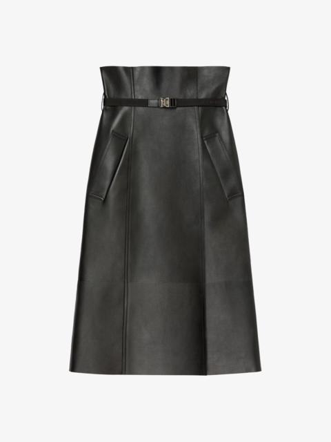 Givenchy WRAP SKIRT IN LEATHER WITH 4G BELT
