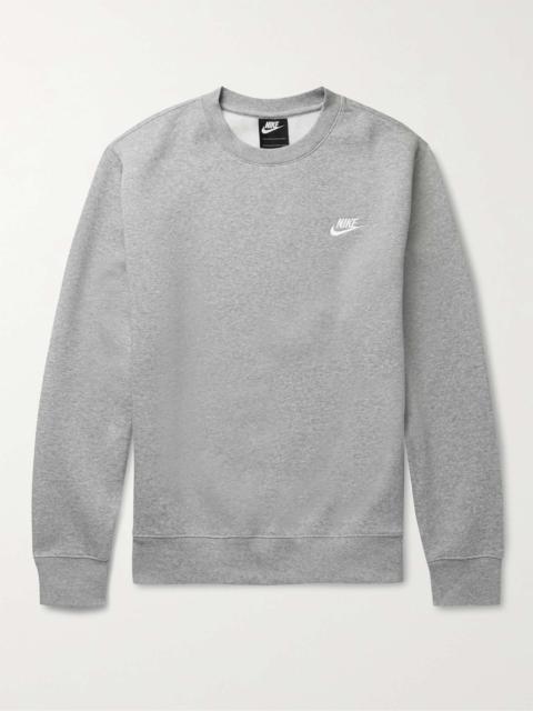 Nike Logo-Embroidered Cotton-Blend Jersey Sweatshirt