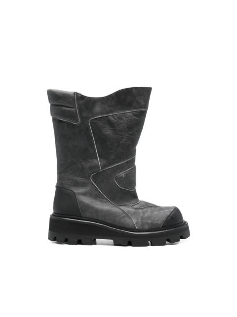 GmbH Aeon high shaft cracked leather boots
