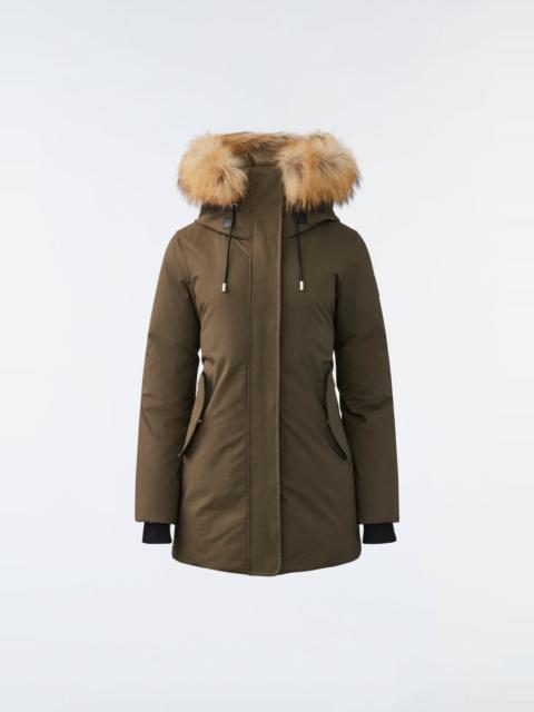 MACKAGE KINSLEE 2-in-1 oversized down parka with bib and natural fur