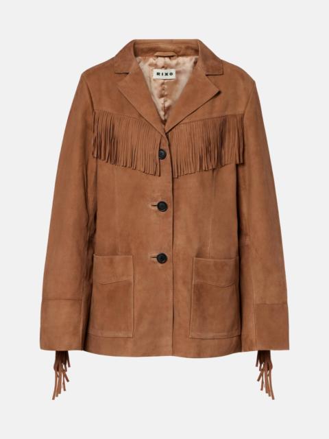 RIXO Fringed suede jacket