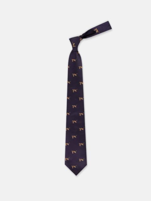 J. PRESS MADE-IN-UK PURPLE FLYING PHEASANT CLUB TIE