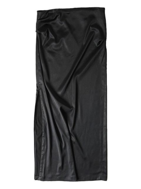 OPEN YY logo-print side-zip skirt