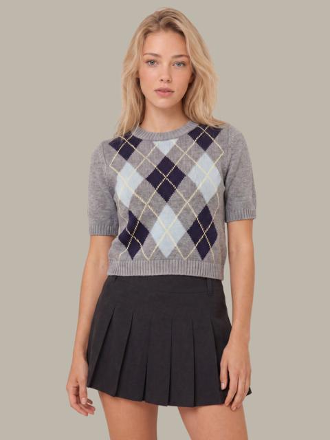 525 america Veronika Argyle Sweater Tee