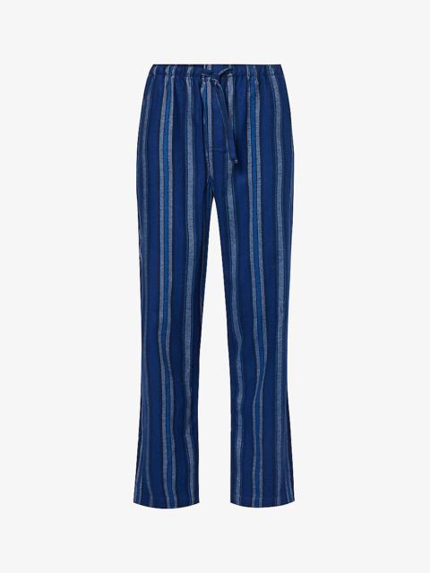 Kelburn striped cotton pyjama bottoms