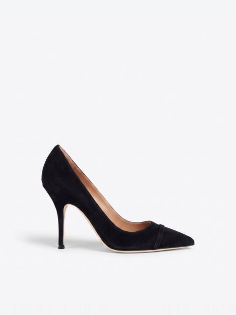 MALONE SOULIERS Nova 90 Black Suede Pumps