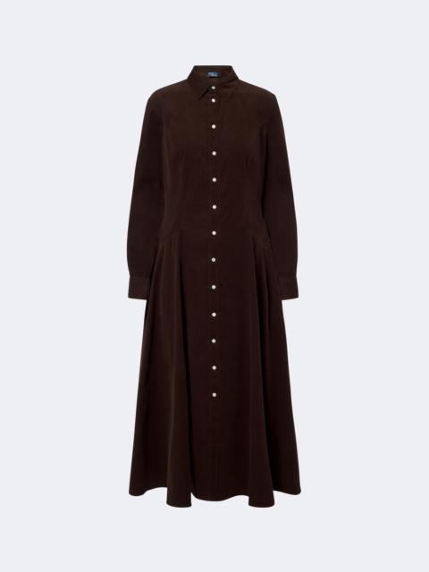 Polo Ralph Lauren Cotton corduroy midi dress