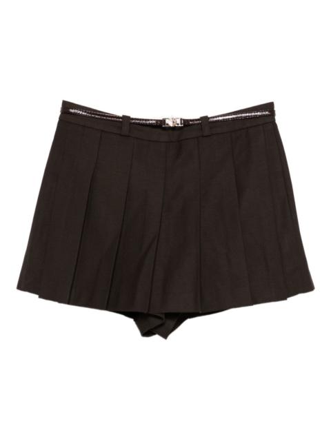 maje belted pleated skorts