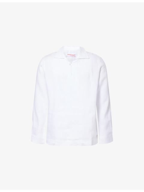 ORLEBAR BROWN Vincent Long-Sleeve Linen Shirt