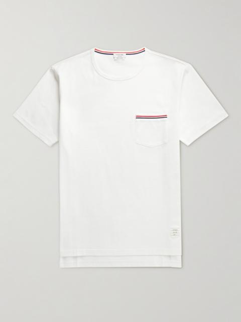 Thom Browne Slim-Fit Grosgrain-Trimmed Cotton-Jersey T-Shirt