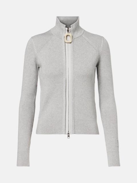 JW Anderson Embroidered cotton-blend cardigan